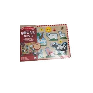 Melissa & Doug Farm Animals Sound Puzzle - Red and Blue